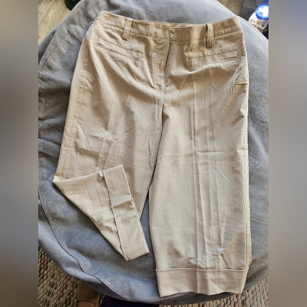 Tan cropped Dress Pants